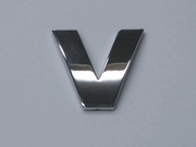 small-chrome-letters-v