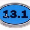 13.1 Blue Oval 3D Chrome Car Emblem