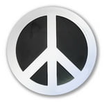 Peace Sign Adhesive Chrome Emblem