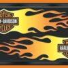 Domed Harley Davidson Orange Flame Decal Kit