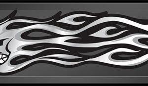 Domed Slull Flame Decal Kit