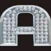 Chrome Letter Style Crystal - A