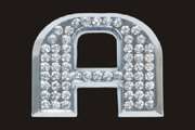 Chrome Letter Style Crystal - A