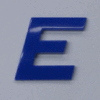 Blue Letter - E