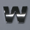 Chrome Letter Style 5 - W