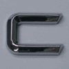 Chrome Letter Style 4 - C