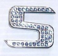 Crystal Chrome Letters BLUE - S