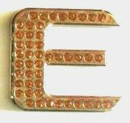 Crystal Chrome Letters GOLD - E