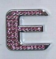 Crystal Chrome Letters PINK - E