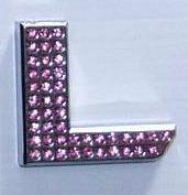 Crystal Chrome Letters PINK - L