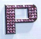 Crystal Chrome Letters PINK - P