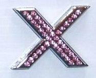 Crystal Chrome Letters PINK - X
