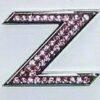 Crystal Chrome Letters PINK - Z