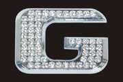 Chrome Letter Style Crystal - G