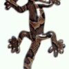 20 Gecko Solid Metal Brown Pattern Emblems