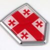 Georgia 3D Adhesive Flag Crest Chrome Car Emblem