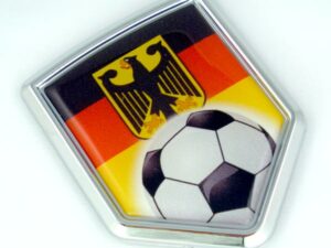 Germany Soccer Crest 3D Adhesive Chrome Auto Emblem