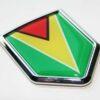 Guyana Flag Decal Crest 3D Chrome Emblem Sticker