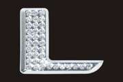 Chrome Letter Style Crystal - L