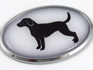 Labrador 3D Adhesive Oval Chrome Pet Emblem