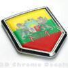 Lithuanian Flag Emblem Chrome Crest Decal Sticker