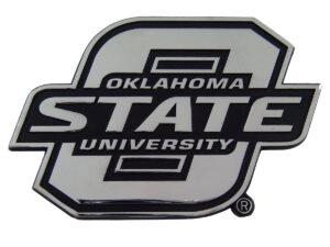 Oklahoma State Solid Metal Color Chrome Emblem