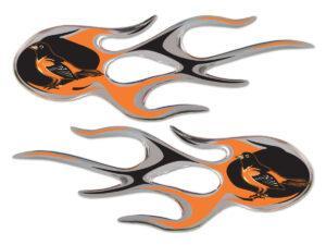 Baltimore Orioles Domed Flame Decals