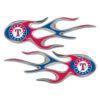 Texas Rangers Domed Flame Decals