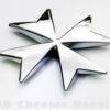 Maltese Cross 2 car auto bike 3D chrome decal