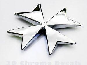 Maltese Cross 2 car auto bike 3D chrome decal