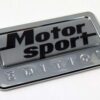 Motorsport special edition adhesive chrome emblem