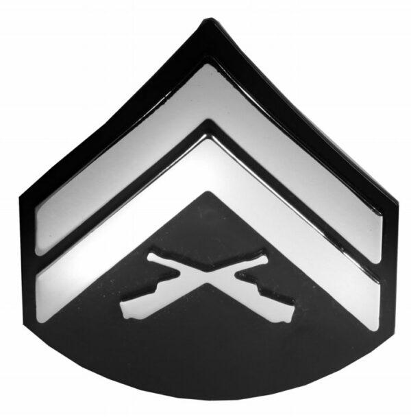 Patch - Corporal Triple Chrome Plated Adhesive ABS Emblem