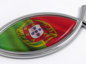 Portugal Jesus Fish 3D Auto Emblem