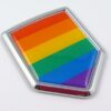 Pride Shield 3D Adhesive Automobile Chrome Emblem