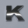 Small Chrome Letters K