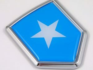 Somalia 3D Chrome Flag Crest Emblem Car Decal