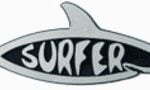 Surfer Shark Chrome Emblem