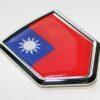 Taiwan Taiwanese Flag Decal Crest Chrome Emblem Sticker