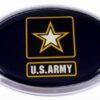 Army 3D Oval Triple Chrome Plated Adhesive ABS Domed Emblem