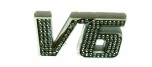 V6 Chrome Emblem