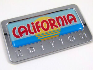 california special edition adhesive chrome emblem